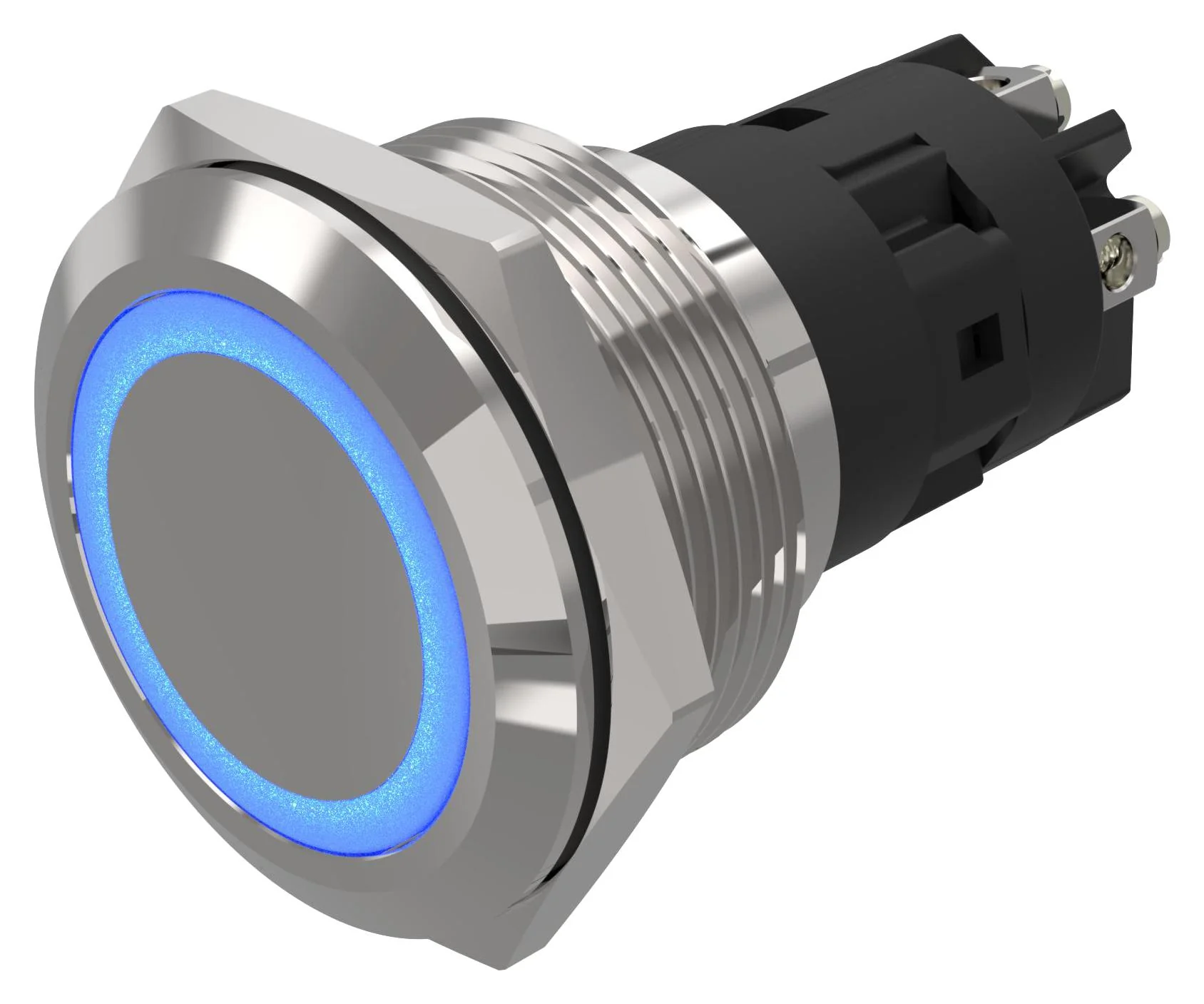 EAO 82-6552.1123 Vandal Resistant Switch, 82 Series, 22 mm, SPDT, Momentary, Round Flat Flush, Natural