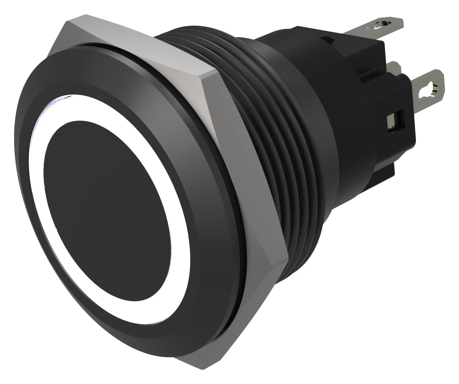 EAO 82-6951.1154 82-6951.1154 Vandal Resistant Switch 82 Series 22 mm Spdt Momentary Round Flat Flush Black New