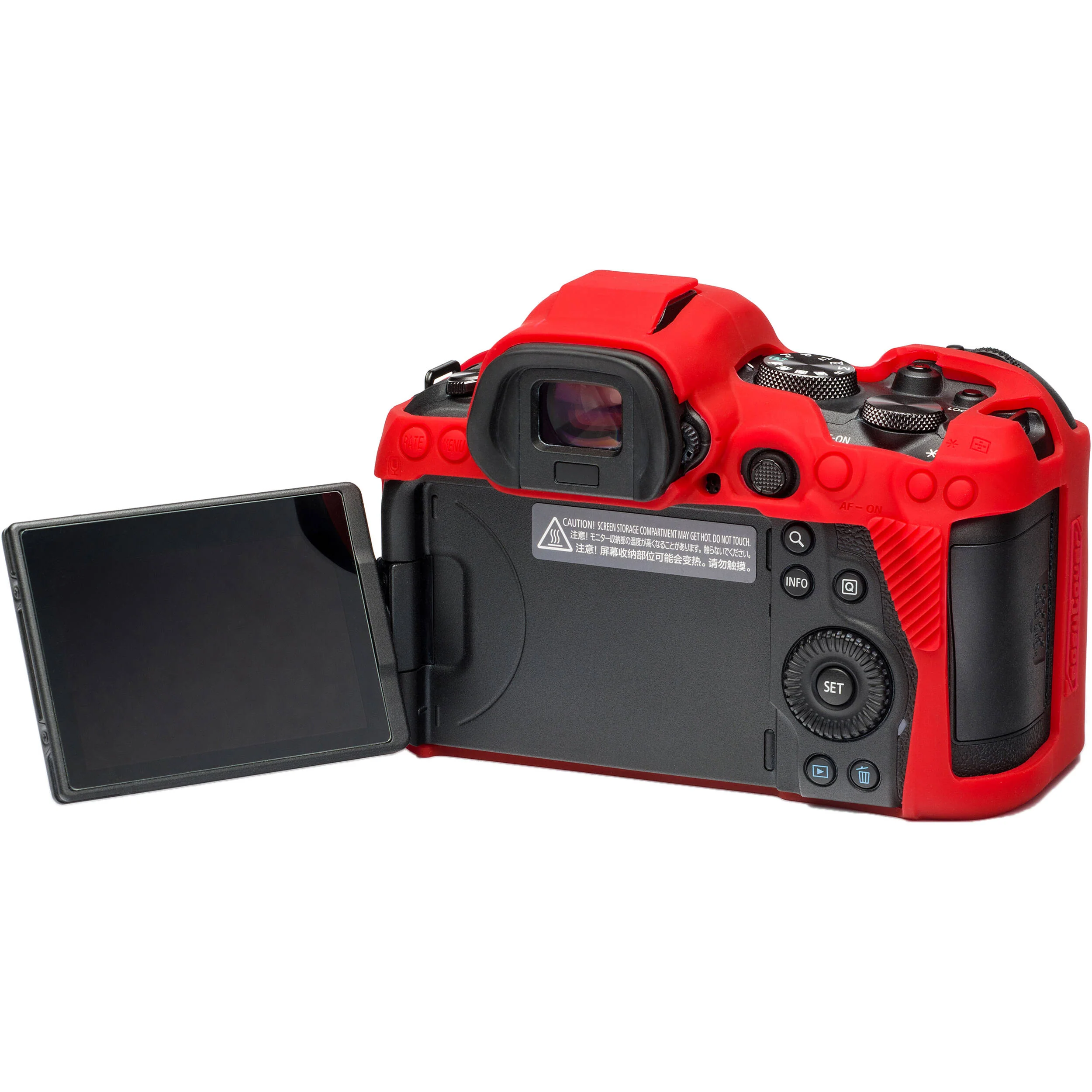 easyCover Silicone Protection Cover for Canon R5 & R6 (Red) - Image 6