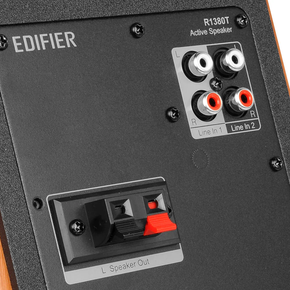 Edifier R1380T 2-Way Active Bookshelf Speakers (Pair, Brown) - Image 3