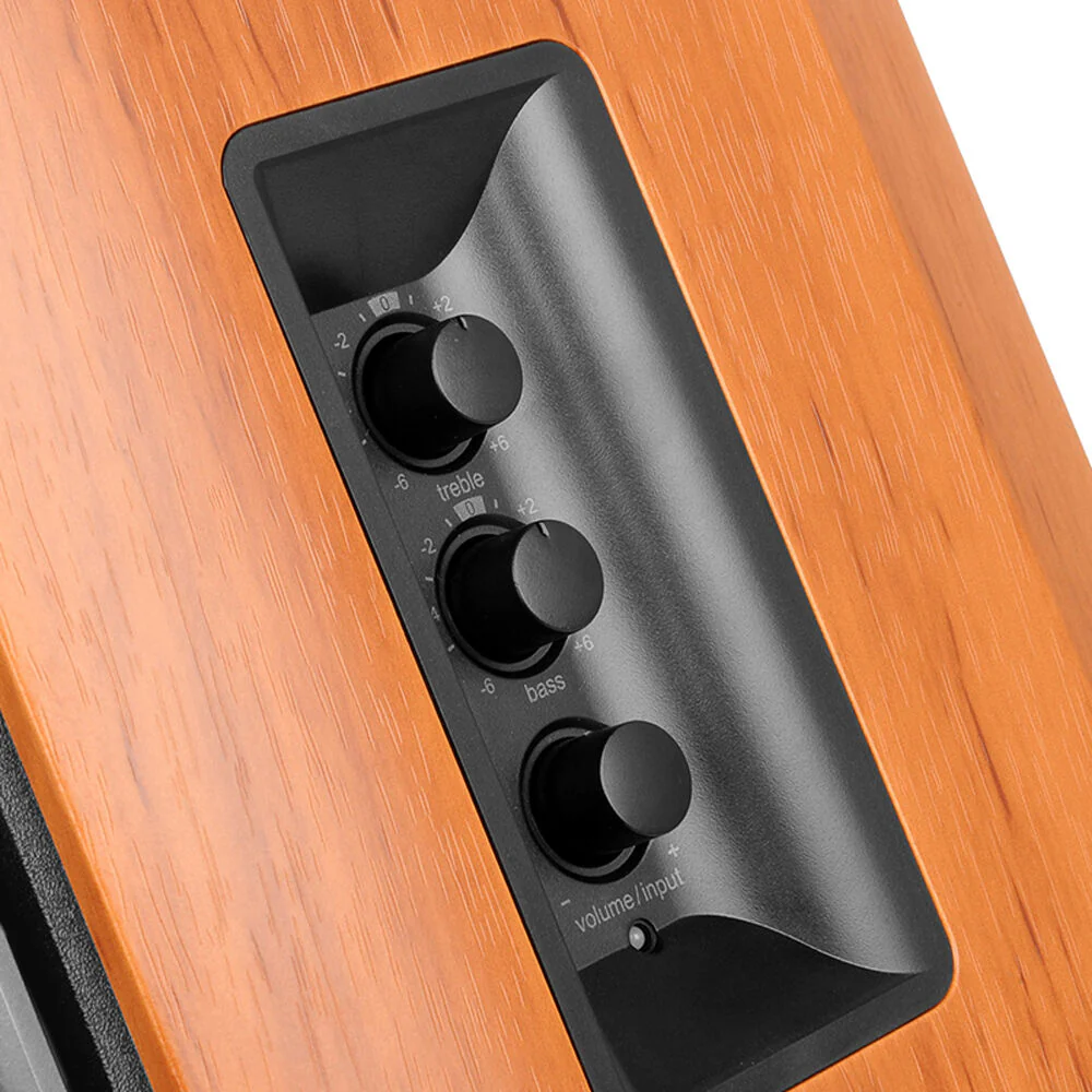 Edifier R1380T 2-Way Active Bookshelf Speakers (Pair, Brown) - Image 4