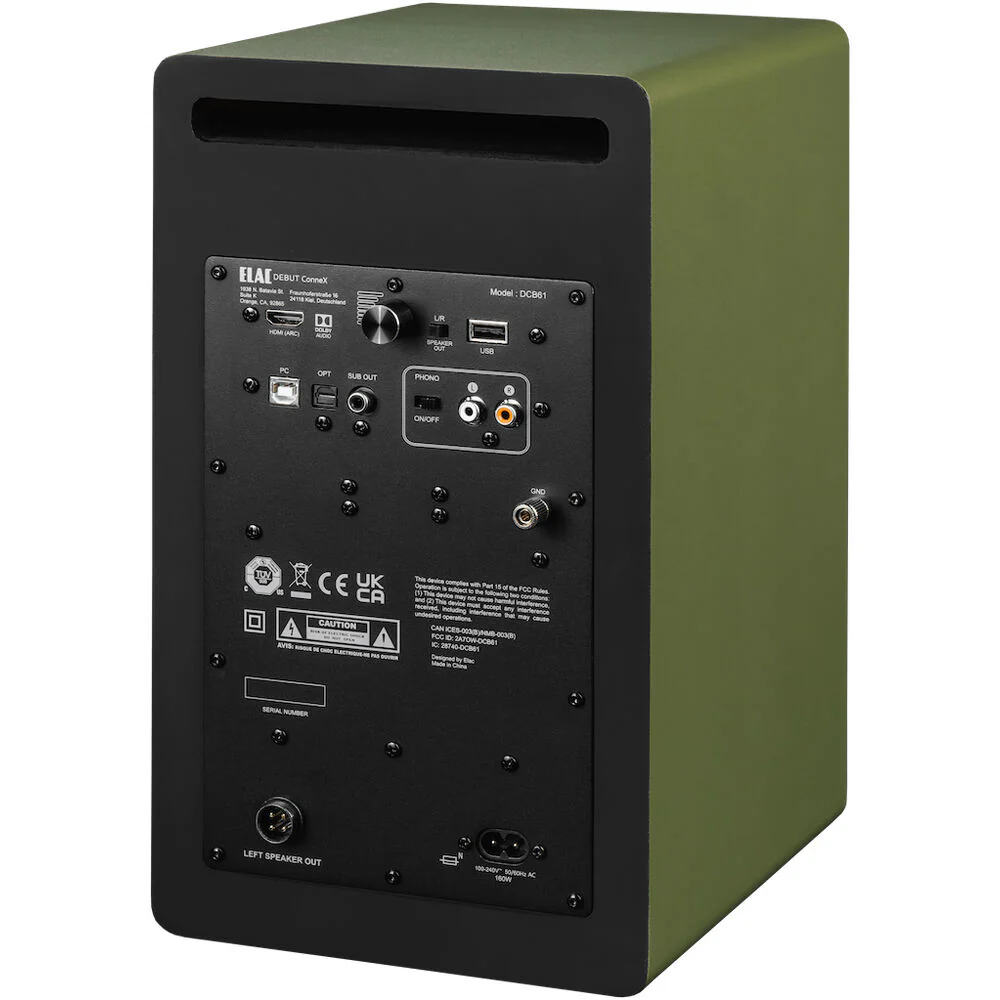 ELAC DCB61 Debut ConneX 2-Way Active Wireless Bookshelf Speaker (Olive Green, Pair) - Image 5
