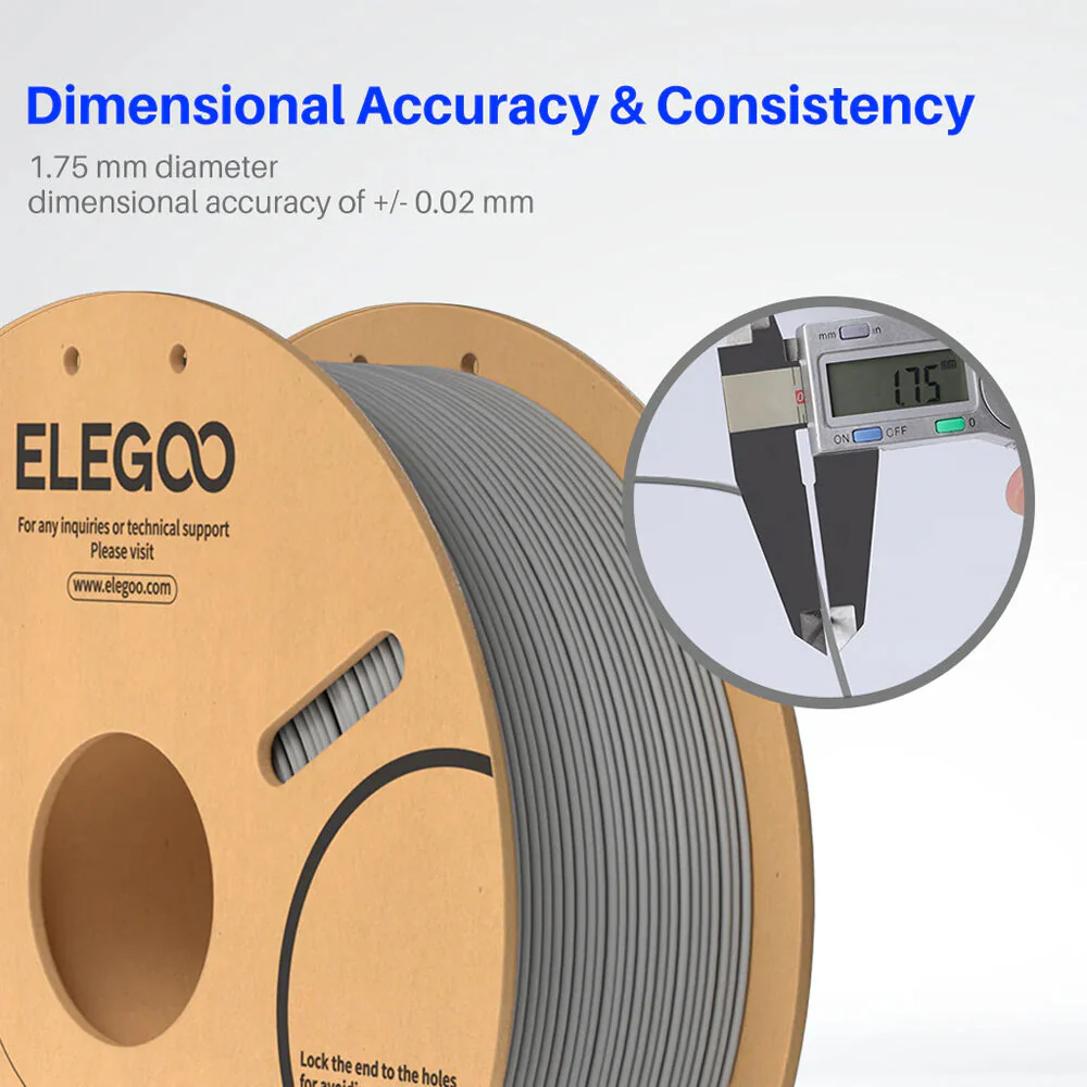 ELEGOO 1.75mm Basic PLA Filament (2.2 lb, Marble) - Image 4