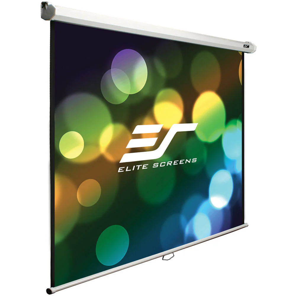 Elite Screens Manual B/ 110"/ 16:9 Pull Down Manual Projector Screen With Auto Lock, Movie Home Theater