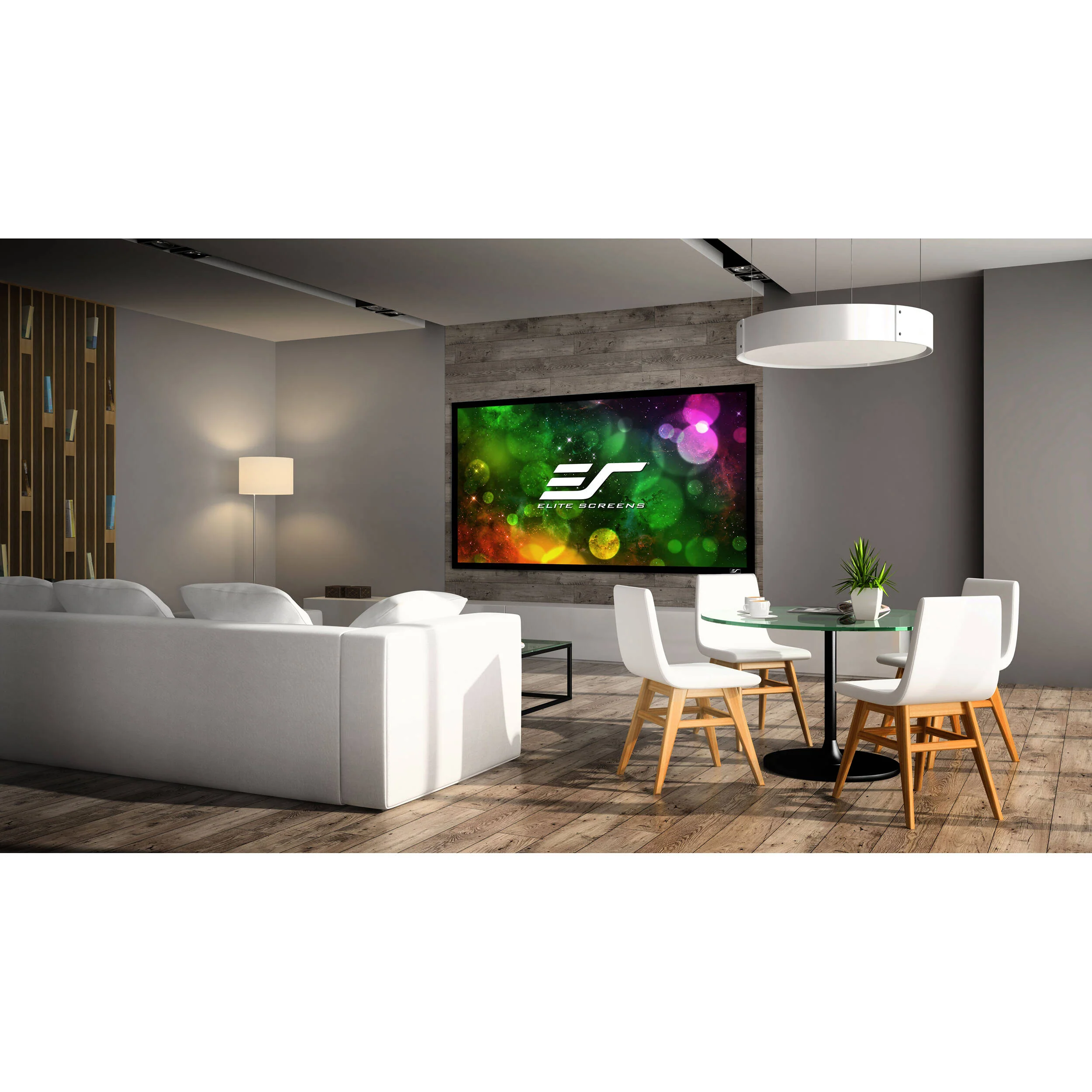 Elite Screens SB100WH2 Sable Frame B2 Series 100" Fixed Frame Projection Screen - Image 3