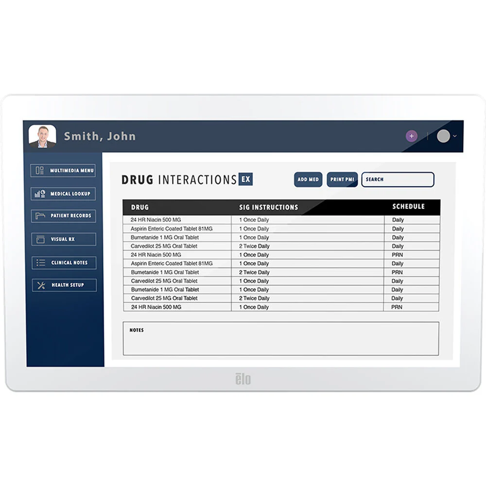 Elo Touch 2203LM 22" Full HD Medical Touchscreen Monitor with TouchPro (Black, No Stand) - Image 3