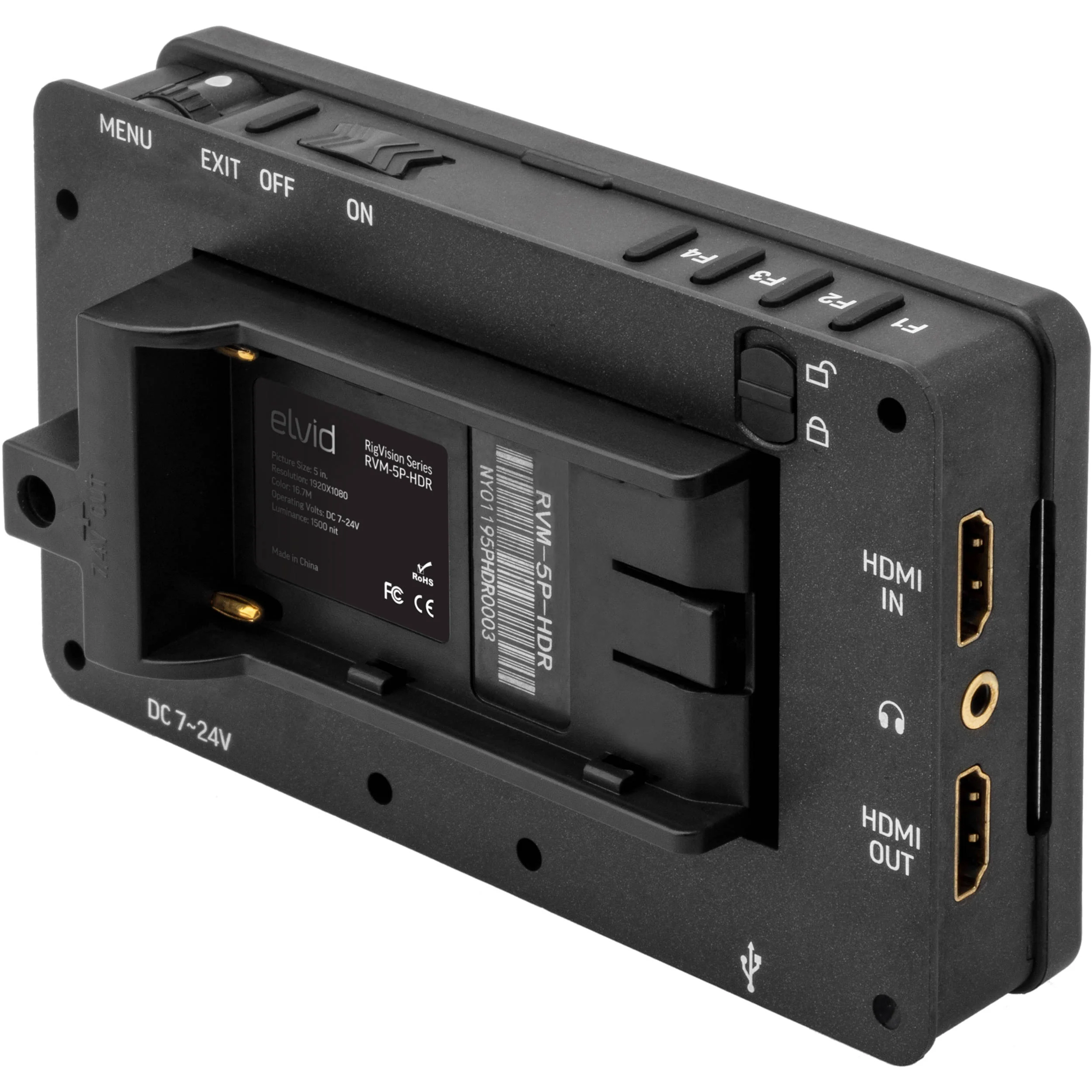 Elvid 5" RigVision HDR On-Camera Touchscreen Monitor - Image 5