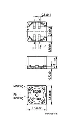 Epcos B82472D6682M000 Power Inductor (SMD) 6.8 µH 2.75 A Shielded 4.6 B82472D6 Series - Image 2