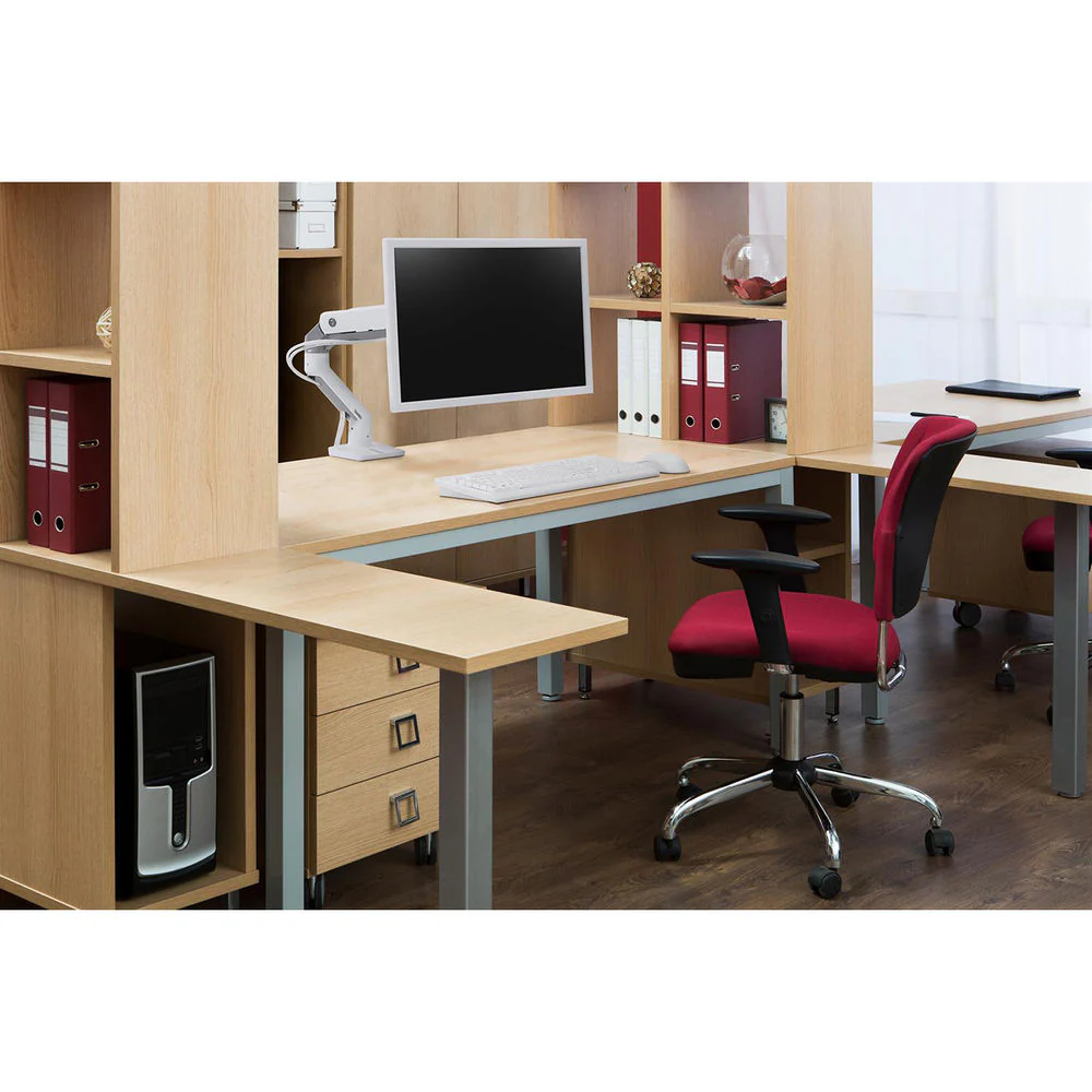 Ergotron HX Desk Monitor Arm for Displays up to 42 lb (Polished Aluminum) - Image 3