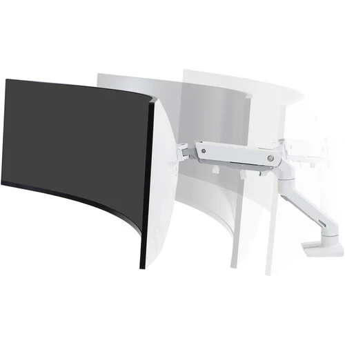 Ergotron HX Desk Monitor Arm with HD Pivot (White) - Image 3