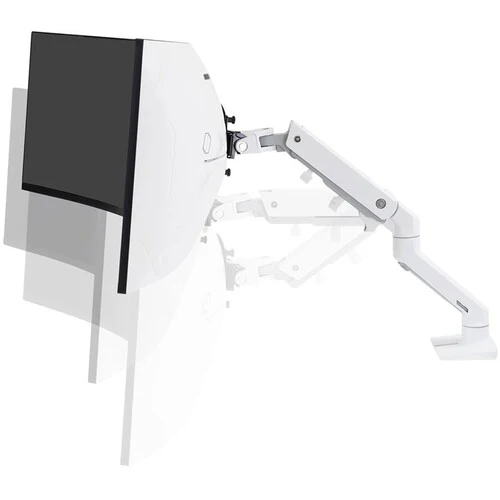 Ergotron HX Desk Monitor Arm with HD Pivot (White) - Image 4