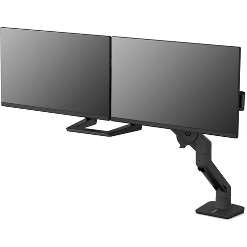 Ergotron HX Dual Monitor Desk Arm (Matte Black) - Image 2