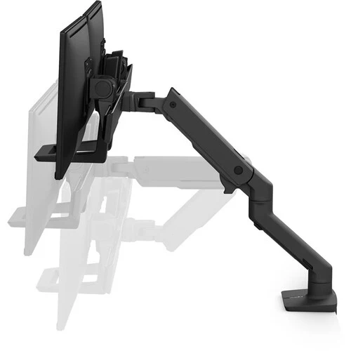 Ergotron HX Dual Monitor Desk Arm (Matte Black) - Image 3