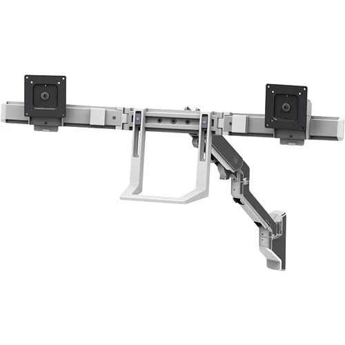 Ergotron HX Wall Dual Monitor Arm for Displays up to 32" (Polished Aluminum)
