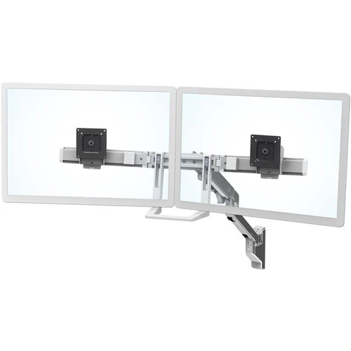 Ergotron HX Wall Dual Monitor Arm for Displays up to 32" (Polished Aluminum) - Image 2