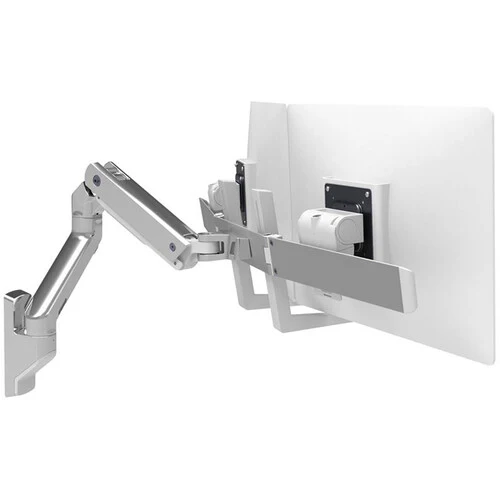 Ergotron HX Wall Dual Monitor Arm for Displays up to 32" (Polished Aluminum) - Image 3