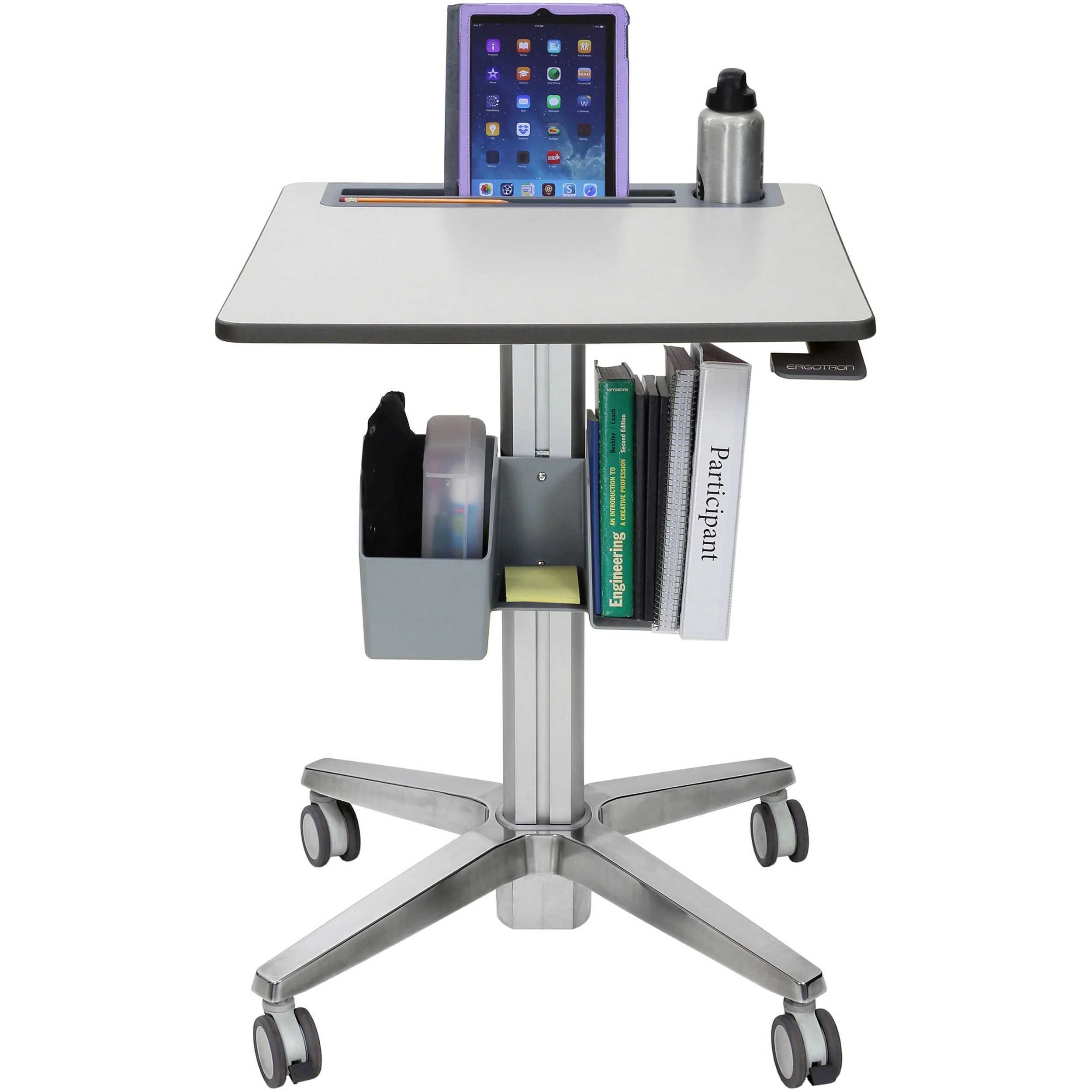 Ergotron LearnFit Mobile Sit-Stand Desk (Tall, 33.25 to 49.25") - Image 4