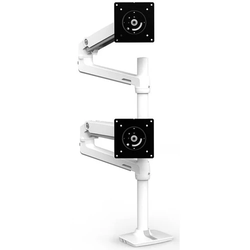 Ergotron LX Dual Stacking Arm, Tall Pole (Polished Aluminum) - Image 2