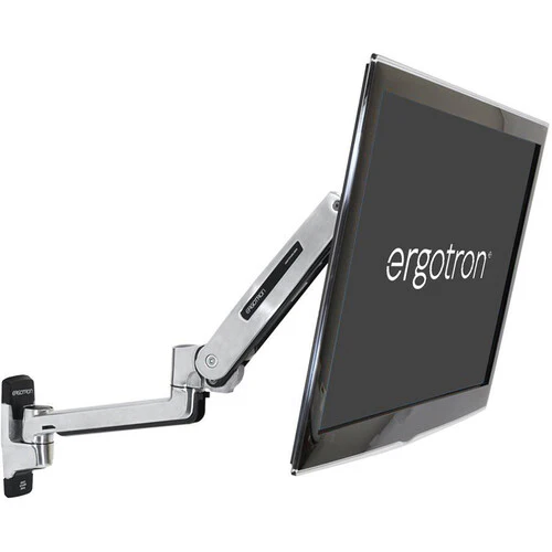 Ergotron LX Sit-Stand Wall-Mount Arm for Displays up to 42" (Polished Aluminum) - Image 2
