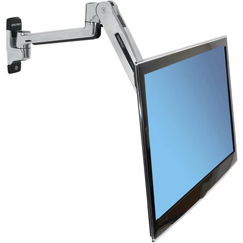 Ergotron LX Sit-Stand Wall-Mount Arm for Displays up to 42" (Polished Aluminum) - Image 4