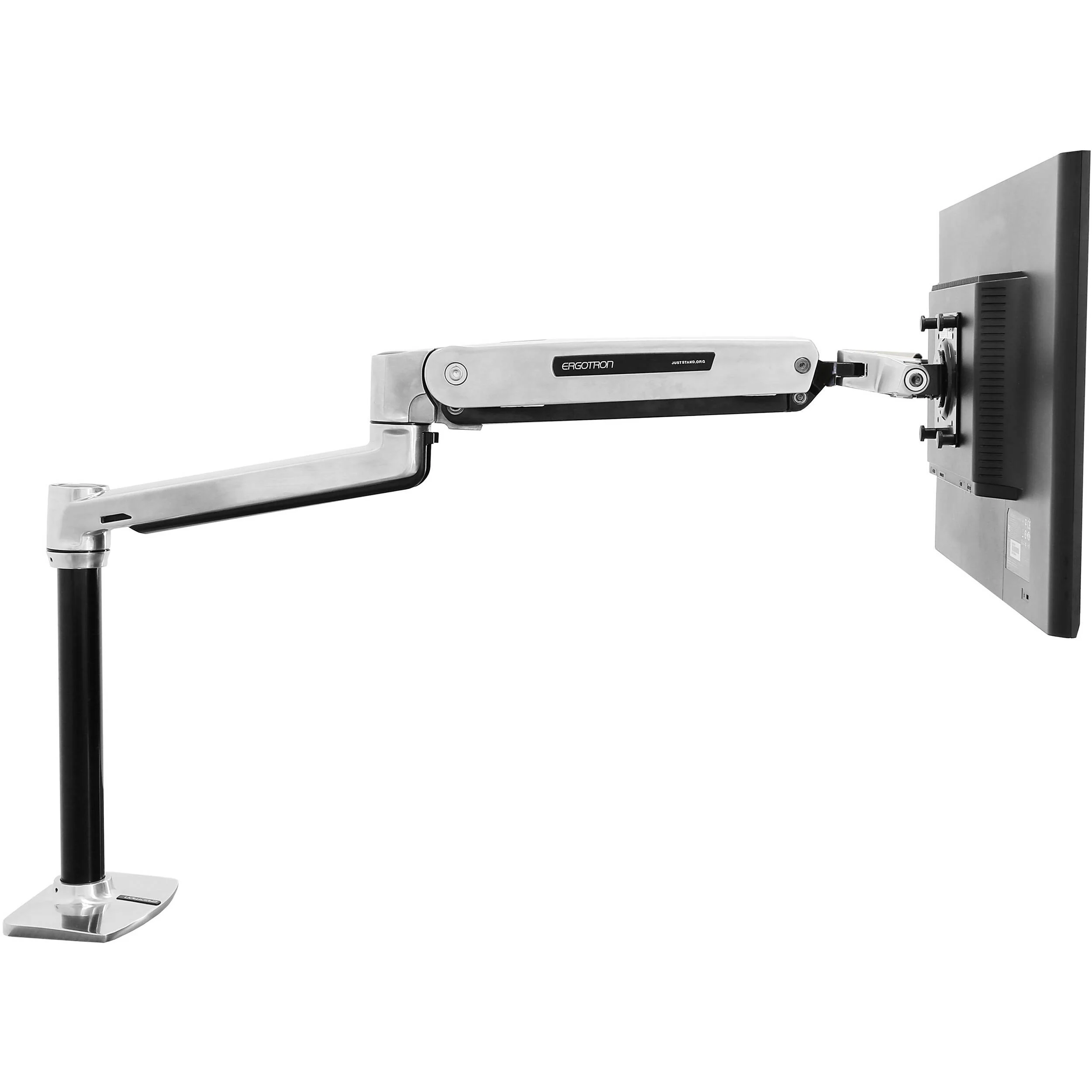 Ergotron Sit-Stand Desk Arm for Displays up to 42" (Polished Aluminum) - Image 3