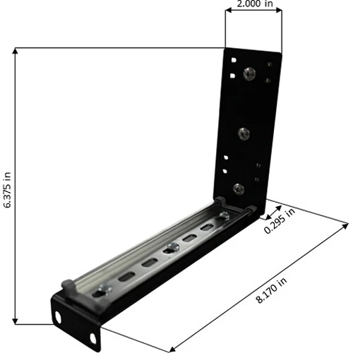 EtherWAN DIN Rail Configuration for Z-Shaped Horizontal Bracket for Select Ethernet Switches - Image 2