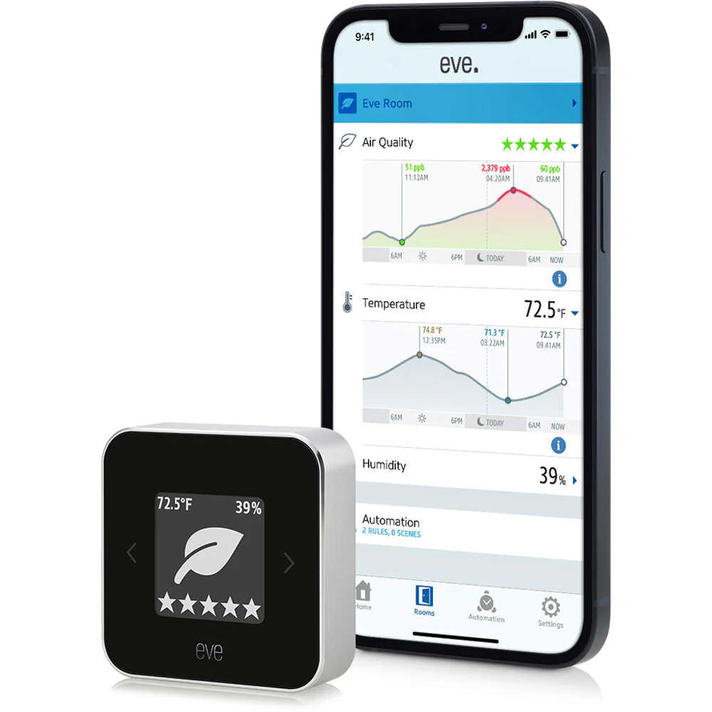 Eve Room Indoor Air Quality Monitor with Apple HomeKit Technology - Image 3