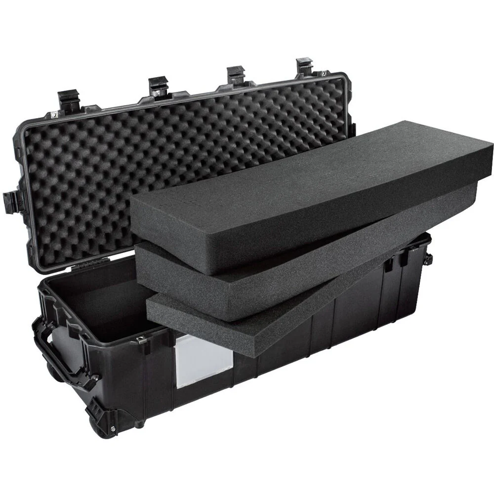 Eylar XL 44-Inch Deep Heavy Transport Roller Rifle Hard Case with Foam (Black) - Image 6