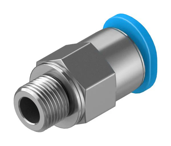 Festo 153302 Pneumatic Fitting Push-In M5 14 bar 3 mm Brass QSM - Image 2
