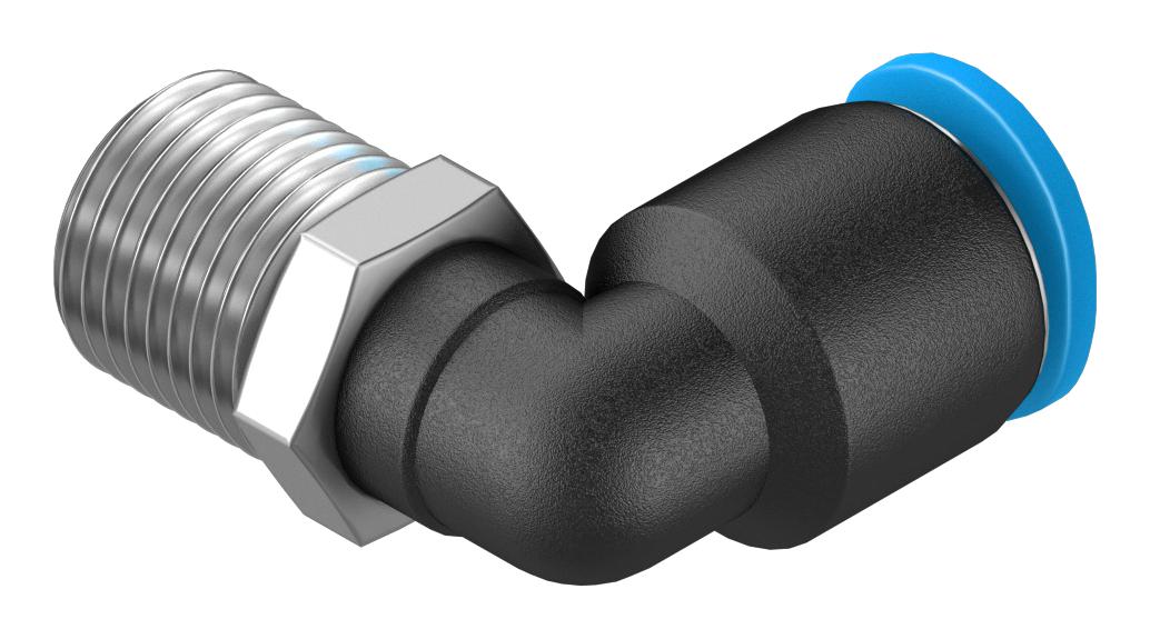 Festo 153336 Pneumatic Fitting Push-In L-Fitting R1/8 14 bar 6 mm PBT (Polybutylene Terephthalate) Qsml - Image 2