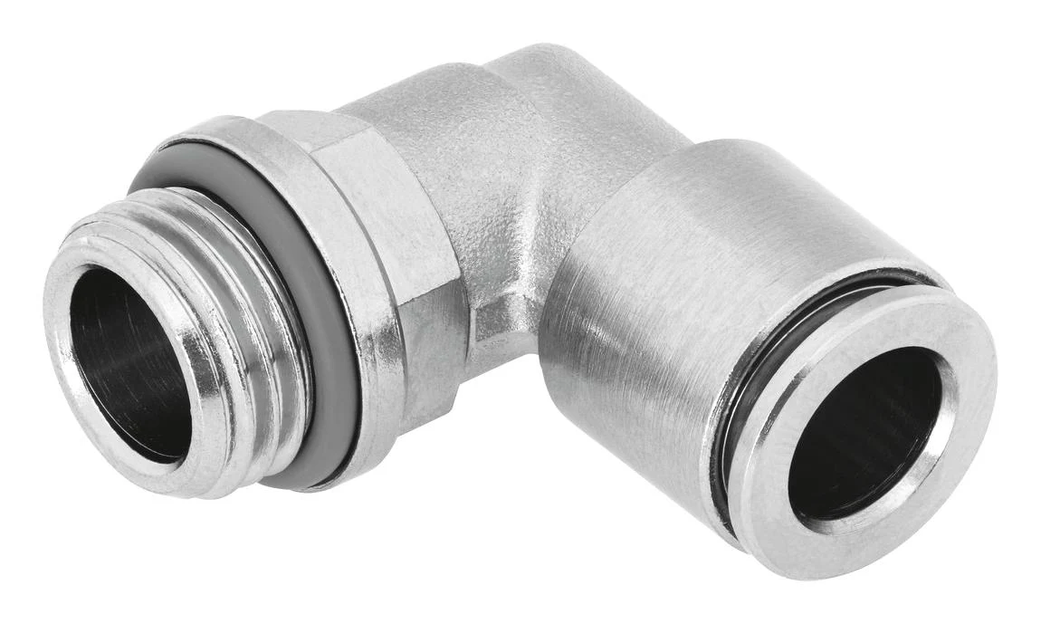 FESTO NPQH-L-G12-Q12 Pneumatic Fitting, Push-In L-Fitting, G1/2, 20 bar, 12 mm, Brass, NPQH