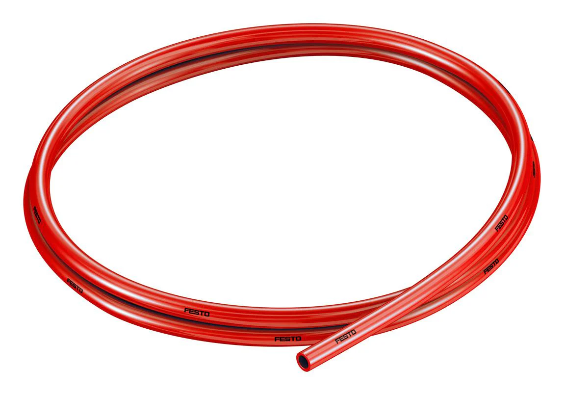 Festo PUN-H-6X1-RT Pneumatic Tubing 6 mm 4 PU (Polyurethane) Red 10 bar 50 m