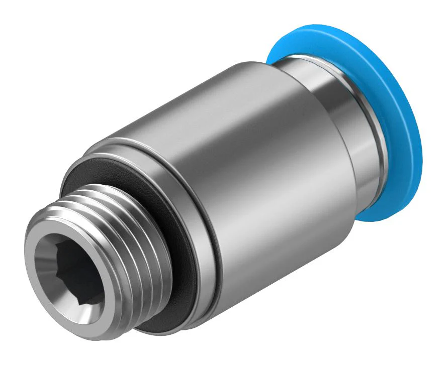 Festo QS-G1/8-8-I Pneumatic Fitting Push-In G1/8 14 bar 8 mm Brass QS - Image 2