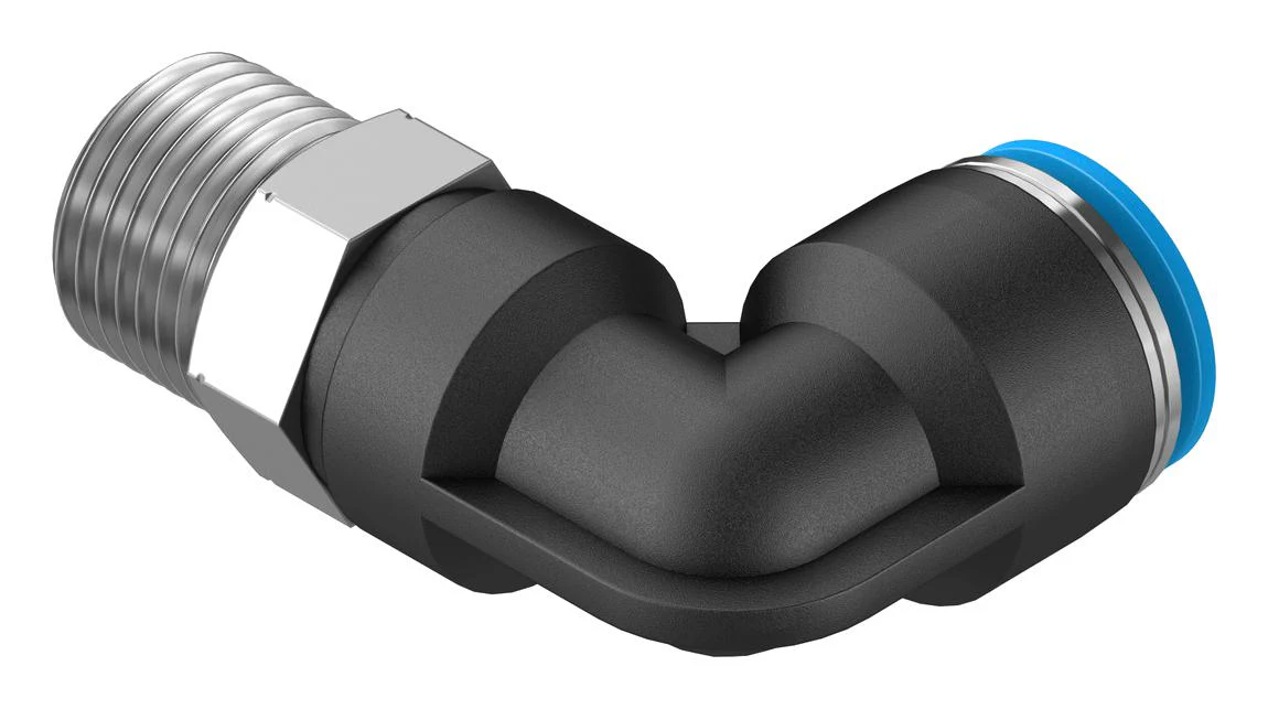 Festo QSL-1/2-16 Pneumatic Fitting Push-In L-Fitting R1/2 14 bar 16 mm PBT (Polybutylene Terephthalate) QSL - Image 2
