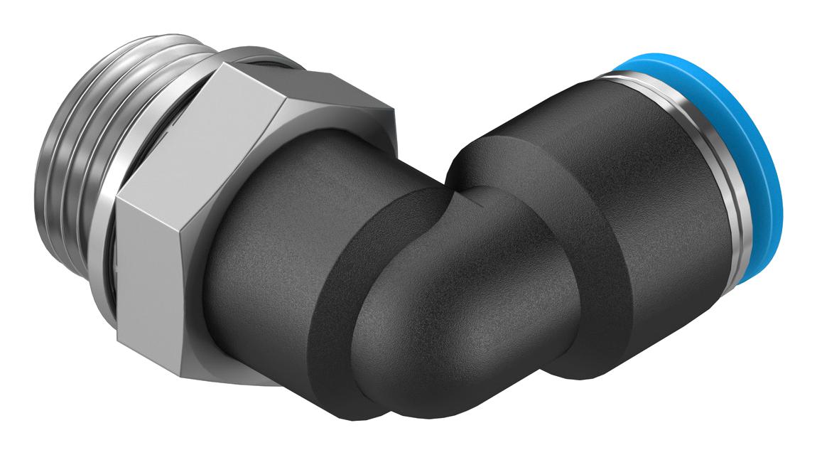 Festo QSL-G1/2-12 Pneumatic Fitting Push-In L-Fitting G1/2 14 bar 12 mm PBT (Polybutylene Terephthalate) QSL - Image 2