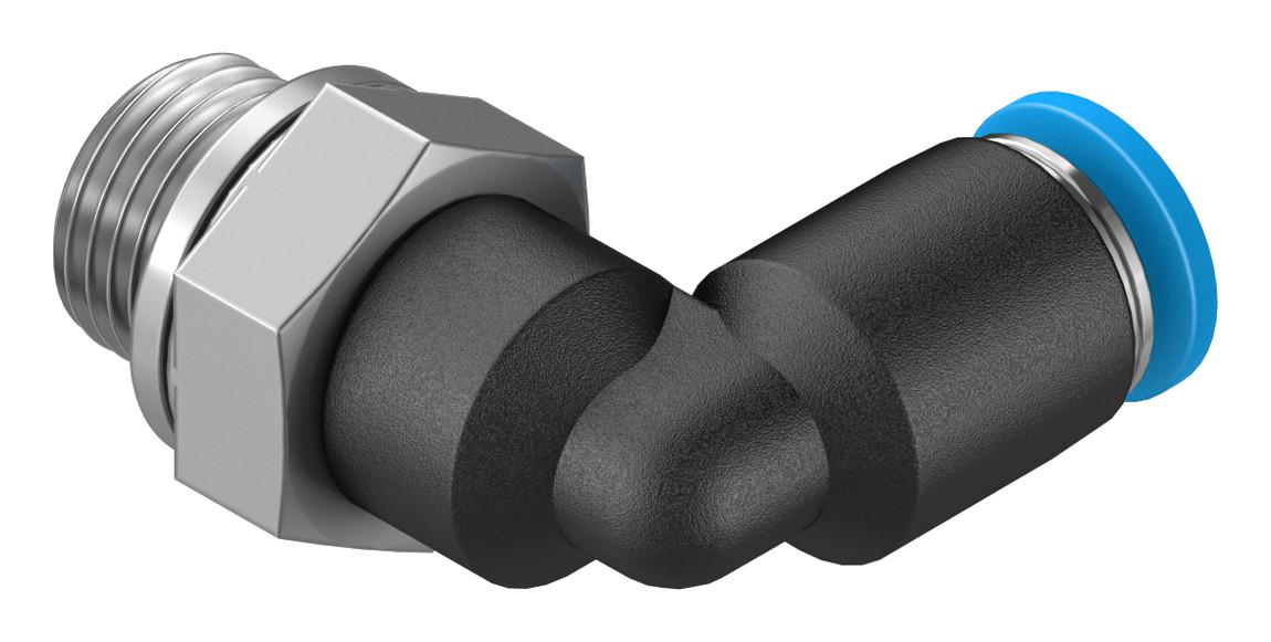 Festo QSL-G1/8-4 Pneumatic Fitting Push-In L-Fitting G1/8 14 bar 4 mm PBT (Polybutylene Terephthalate) QSL - Image 2