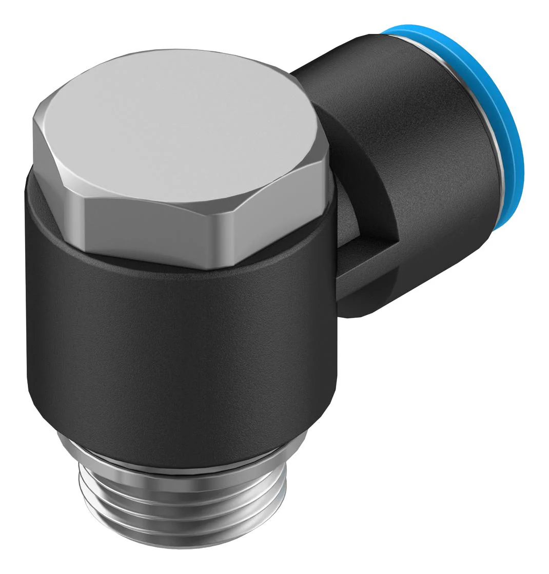 Festo QSLV-G1/2-16 Pneumatic Fitting Push-In L-Fitting G1/2 14 bar 16 mm PBT (Polybutylene Terephthalate) Qslv - Image 2