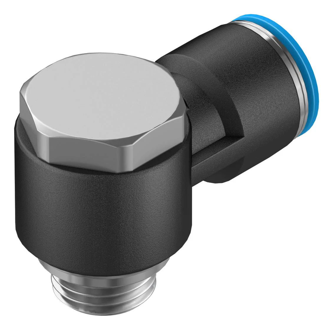 Festo QSLV-G1/4-10 Pneumatic Fitting Push-In L-Fitting G1/4 14 bar 10 mm PBT (Polybutylene Terephthalate) Qslv - Image 2