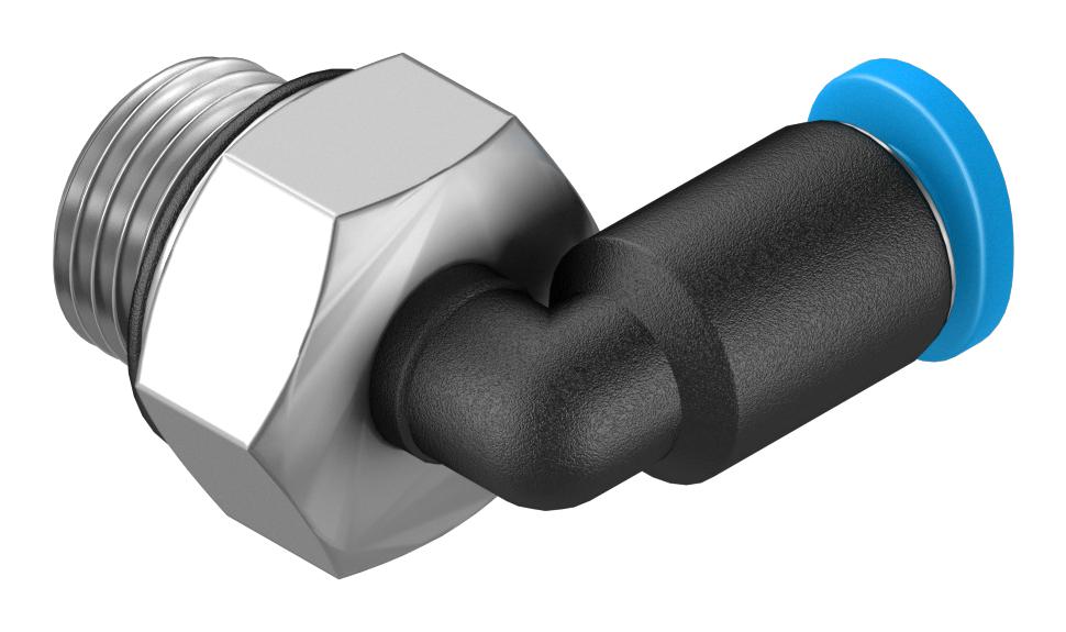 Festo QSML-G1/8-4 Pneumatic Fitting Push-In L-Fitting G1/8 14 bar 4 mm PBT (Polybutylene Terephthalate) Qsml - Image 2