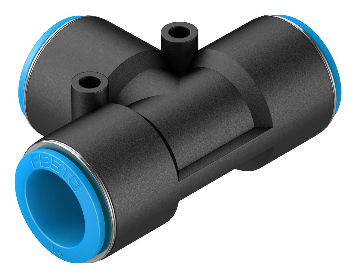 Festo QST-16 Pneumatic Fitting Push-In T-Fitting 14 bar 16 mm PBT (Polybutylene Terephthalate) QST - Image 2