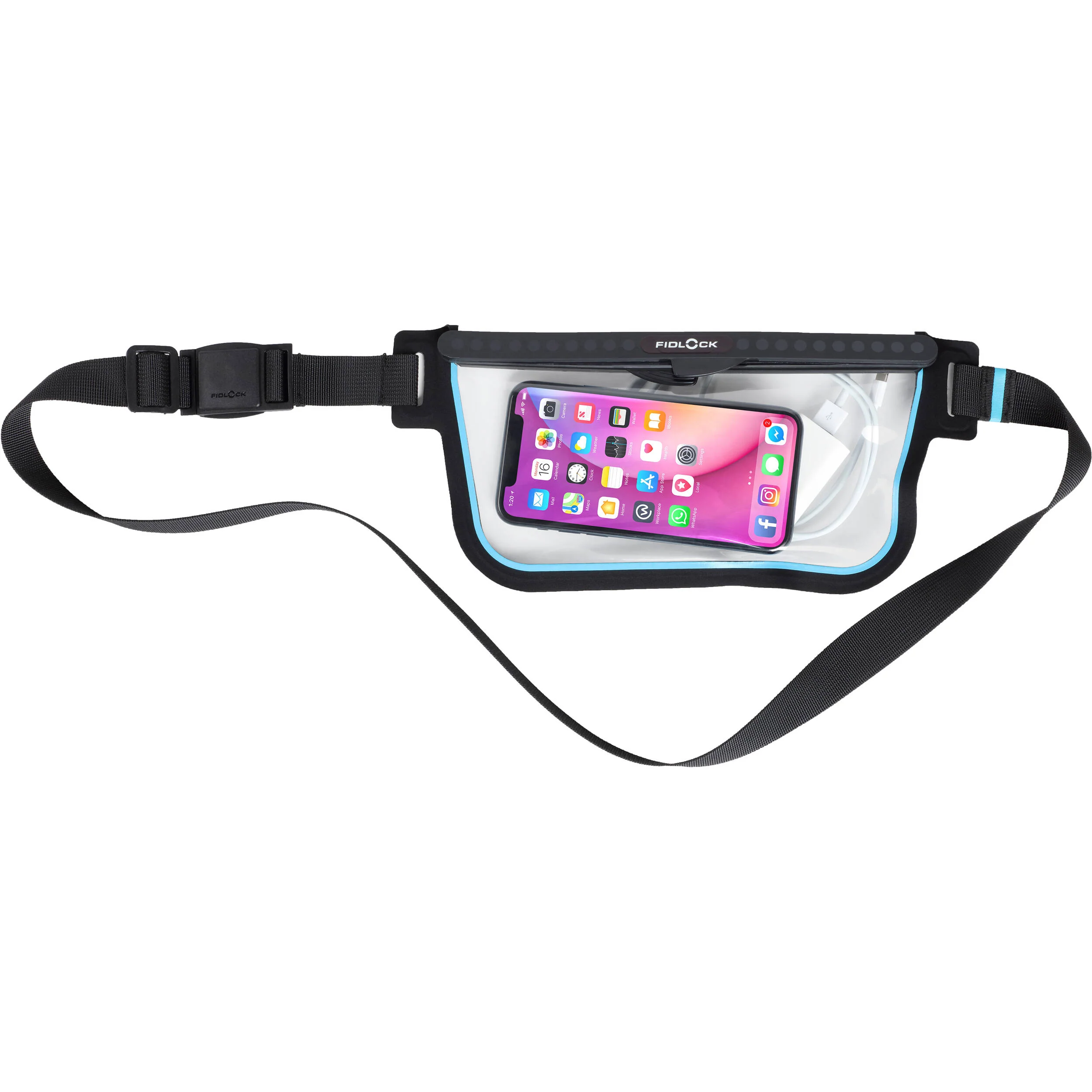 FIDLOCK Hermetic Sling Bag for Upper Body (Transparent Blue) - Image 2