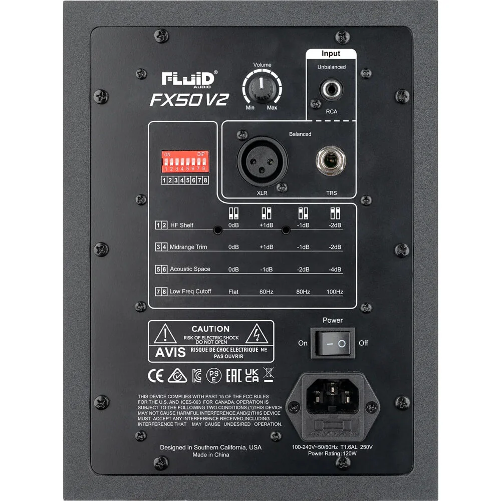 Fluid Audio FX50V2 Two-Way 5" Coaxial Active Studio Reference Monitors (Single) - Image 4