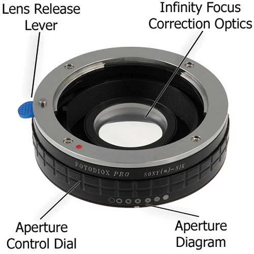 FotodioX Pro Lens Mount Adapter for Sony A Lens to Nikon F Mount Camera - Image 4