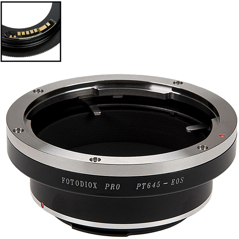 FotodioX Pro Lens Mount Adapter with Generation v10 Focus Confirmation Chip for Pentax 645-Mount Lens to Canon EF or EF-S Mount Camera - Image 4