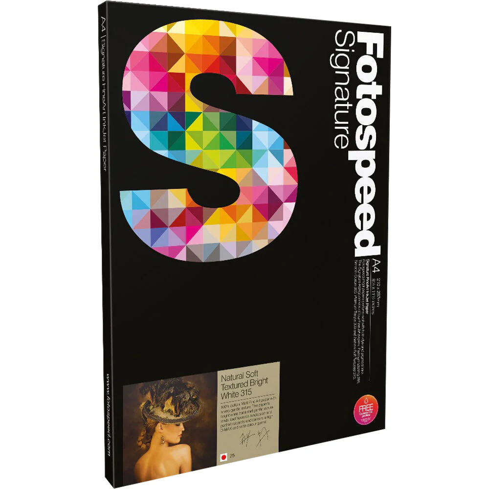 Fotospeed Natural Soft Textured Bright White Inkjet Paper (11.5 x 16.5", 25 Sheets)