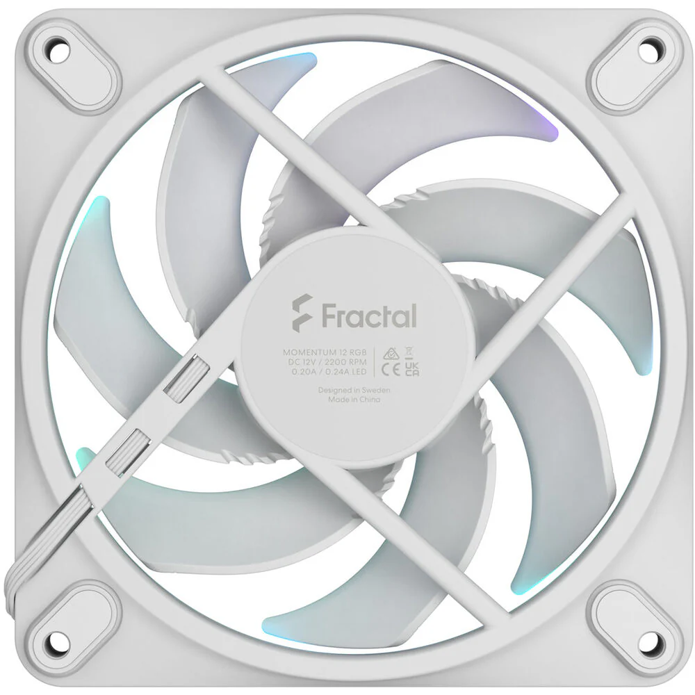 Fractal Design Momentum 12 RGB 120mm Fan (White) - Image 4