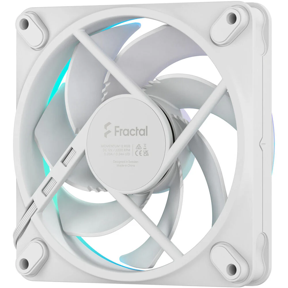 Fractal Design Momentum 12 RGB 120mm Fan (White) - Image 5