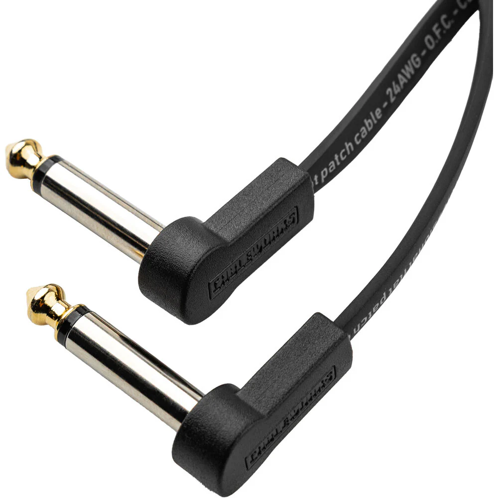 Gator Composer Flat Patch Cable with Right-Angle 1/4" Male Connectors (6") - Image 2