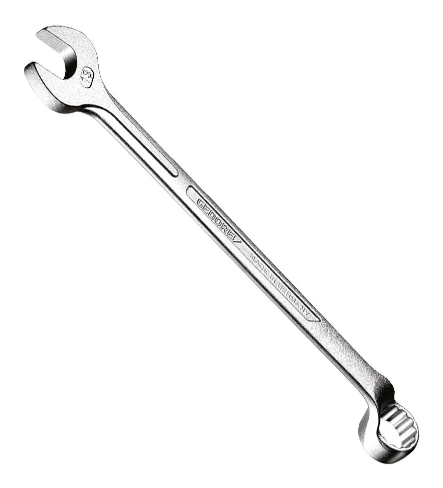 GEDORE 6001130 Spanner, Combination, 13 mm AF Size, 185 mm Length, 10° Ring Offset, Chrome Vanadium Steel