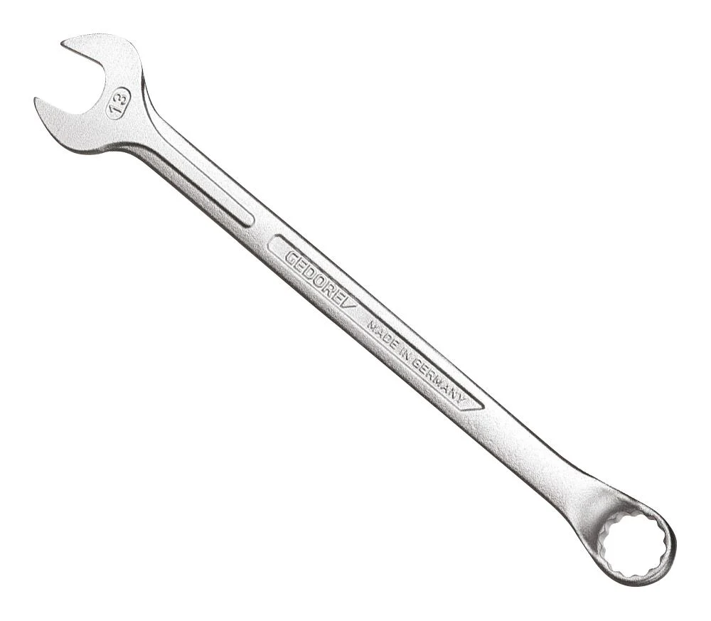 GEDORE 6001130 Spanner, Combination, 13 mm AF Size, 185 mm Length, 10° Ring Offset, Chrome Vanadium Steel - Image 2